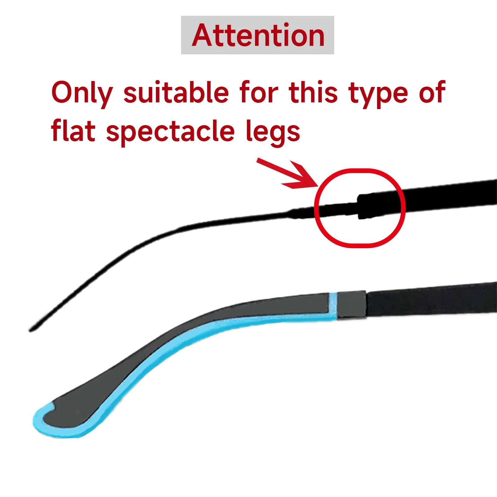 4 Pair Glasses End Tips Eyeglass Anti Slip Ear Sock Tube Style 4 Multicolor 2