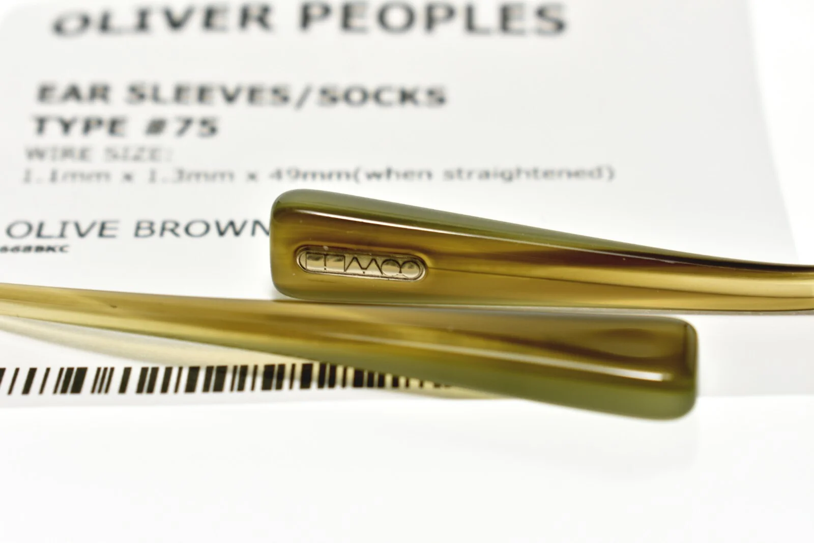 #75 Olive Brown OLIVER PEOPLES Ear Socks Temple Tips for eyeglasses sunglasses