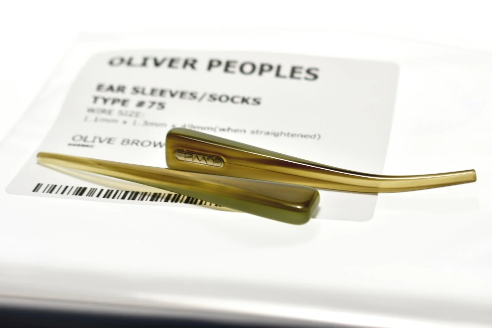 #75 Olive Brown OLIVER PEOPLES Ear Socks Temple Tips for eyeglasses sunglasses 2