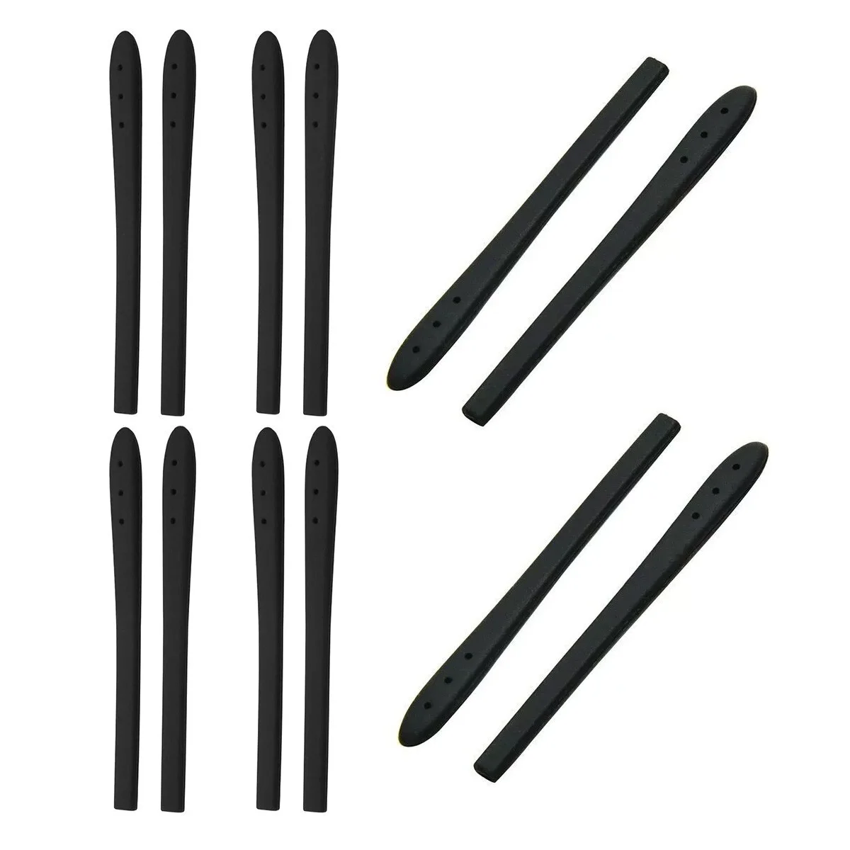 Glasses End Tips Eyeglass Anti Slip Ear Sock Pieces Tube Black 4 Pairs-12 2